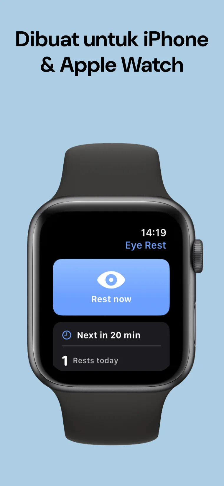 Dibuat untuk iPhone & Apple Watch — Rehat Mata pada iPhone bersama Apple Watch